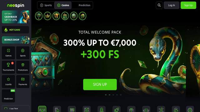NeoSpin casino screenshot